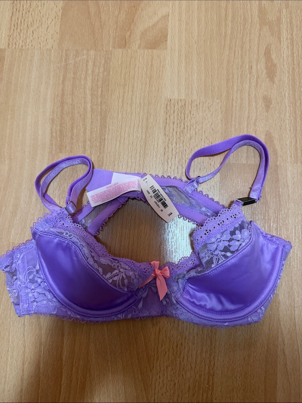 Victoria’s Secret Purple Lace Demi Bra NWT Size 34A Feminine & Elegant